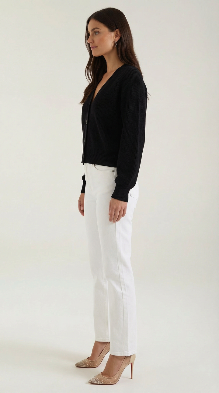 Jessica V-Neck Buttoned Cardigan