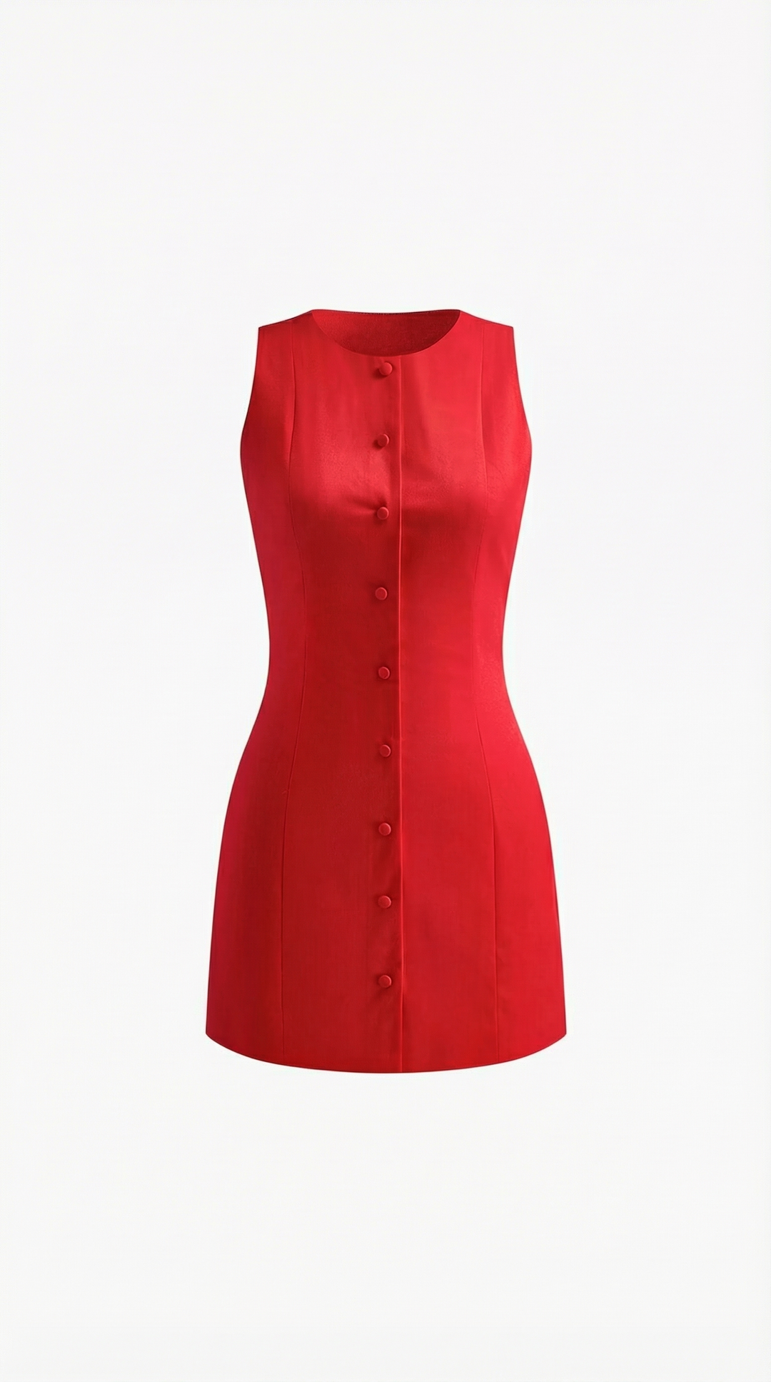 Patricia Sleeveless Button-Up Mini Dress