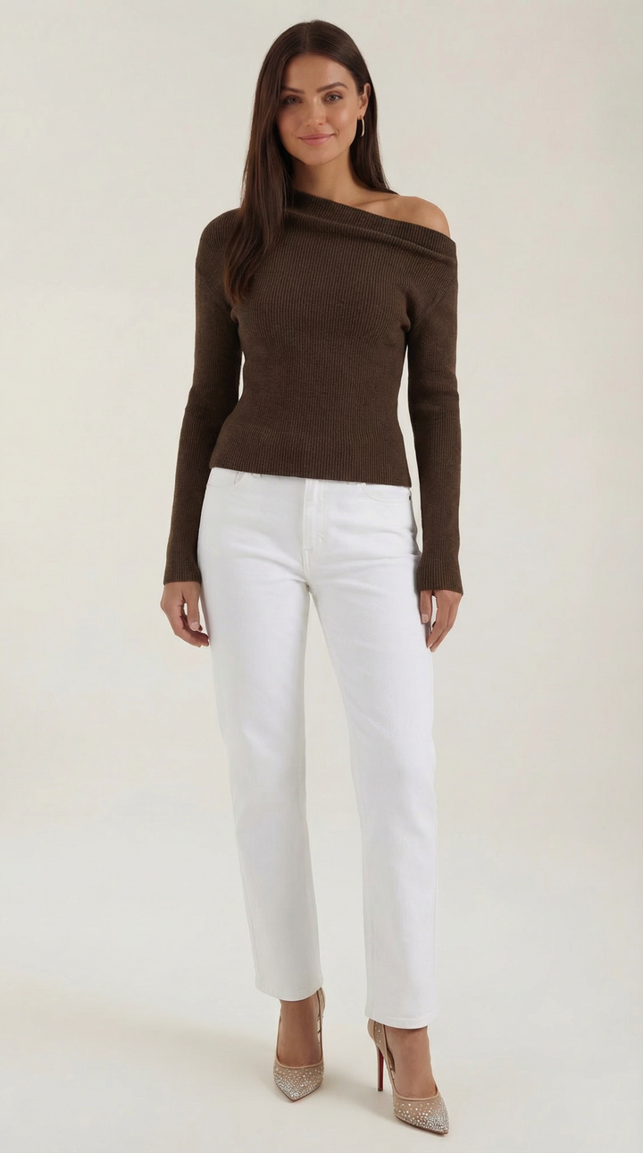 Shirley Asymmetric Knit Top