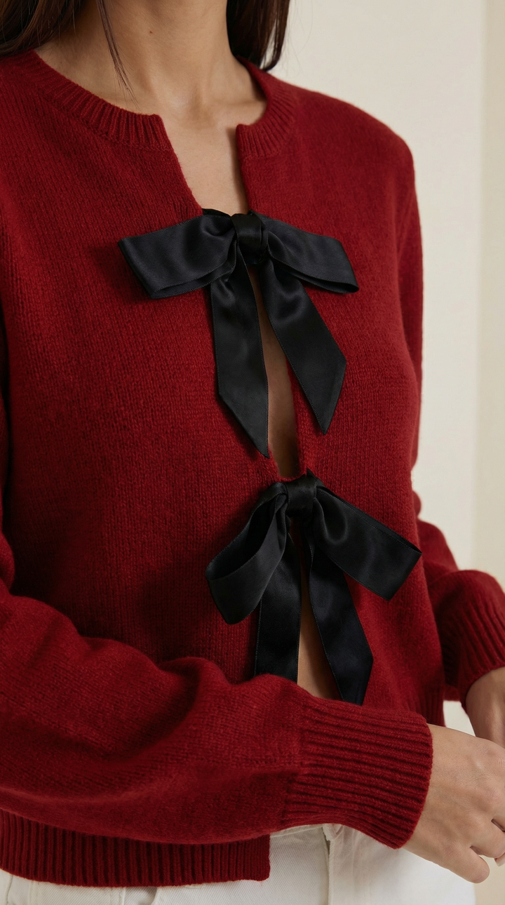 Cynthia Bow-Tie Knit Top