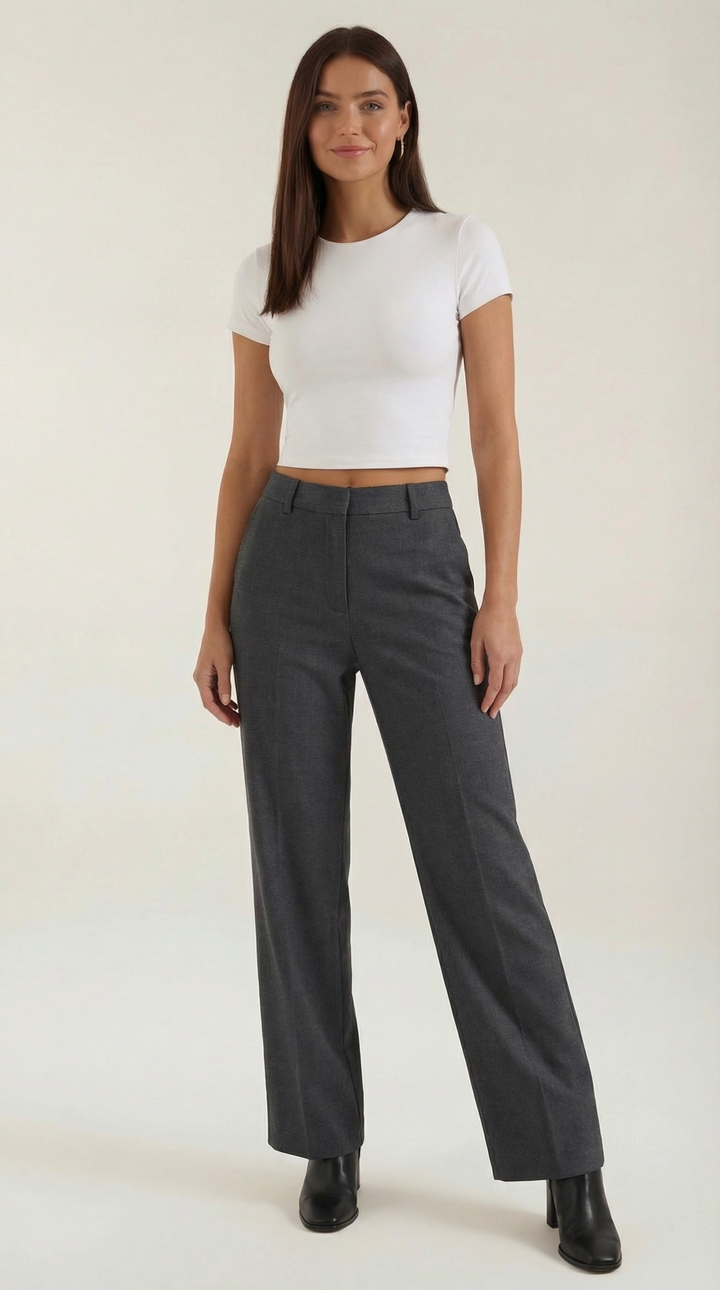 Dorothy Pleated Straight-Cut Trousers
