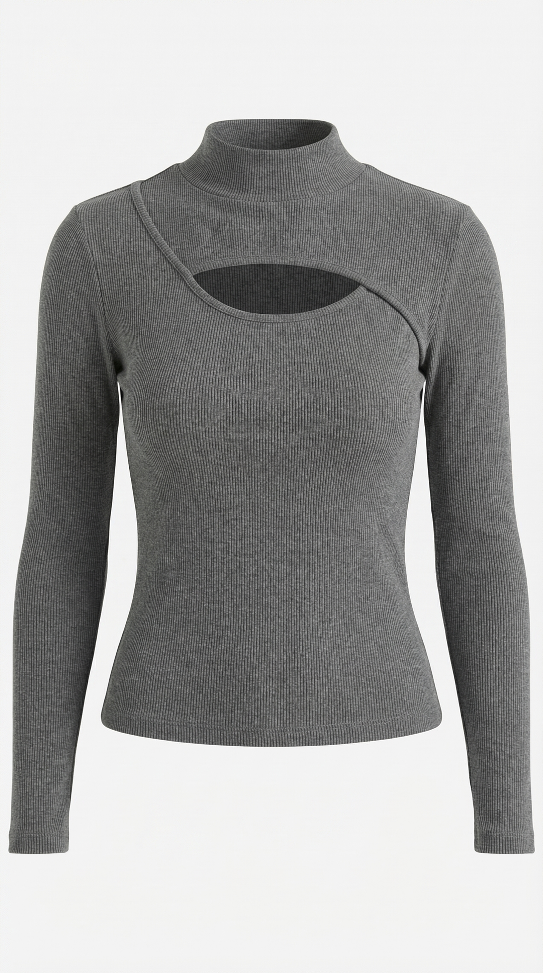 Barbara Chic Cutout Long-Sleeve Knit Top