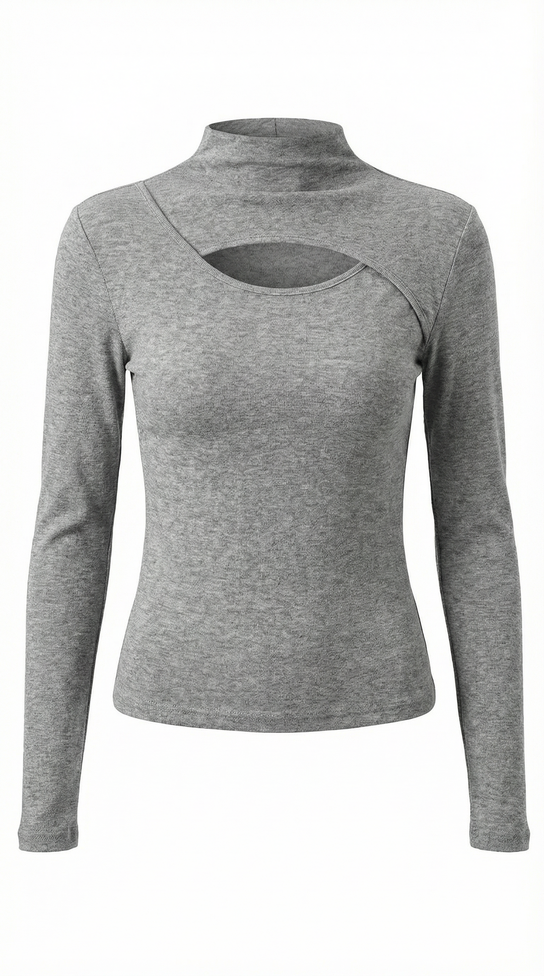 Barbara Chic Cutout Long-Sleeve Knit Top