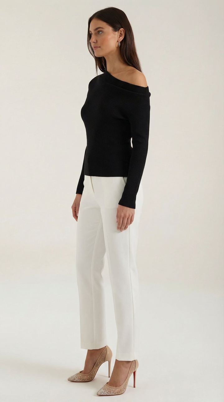 Shirley Asymmetric Knit Top