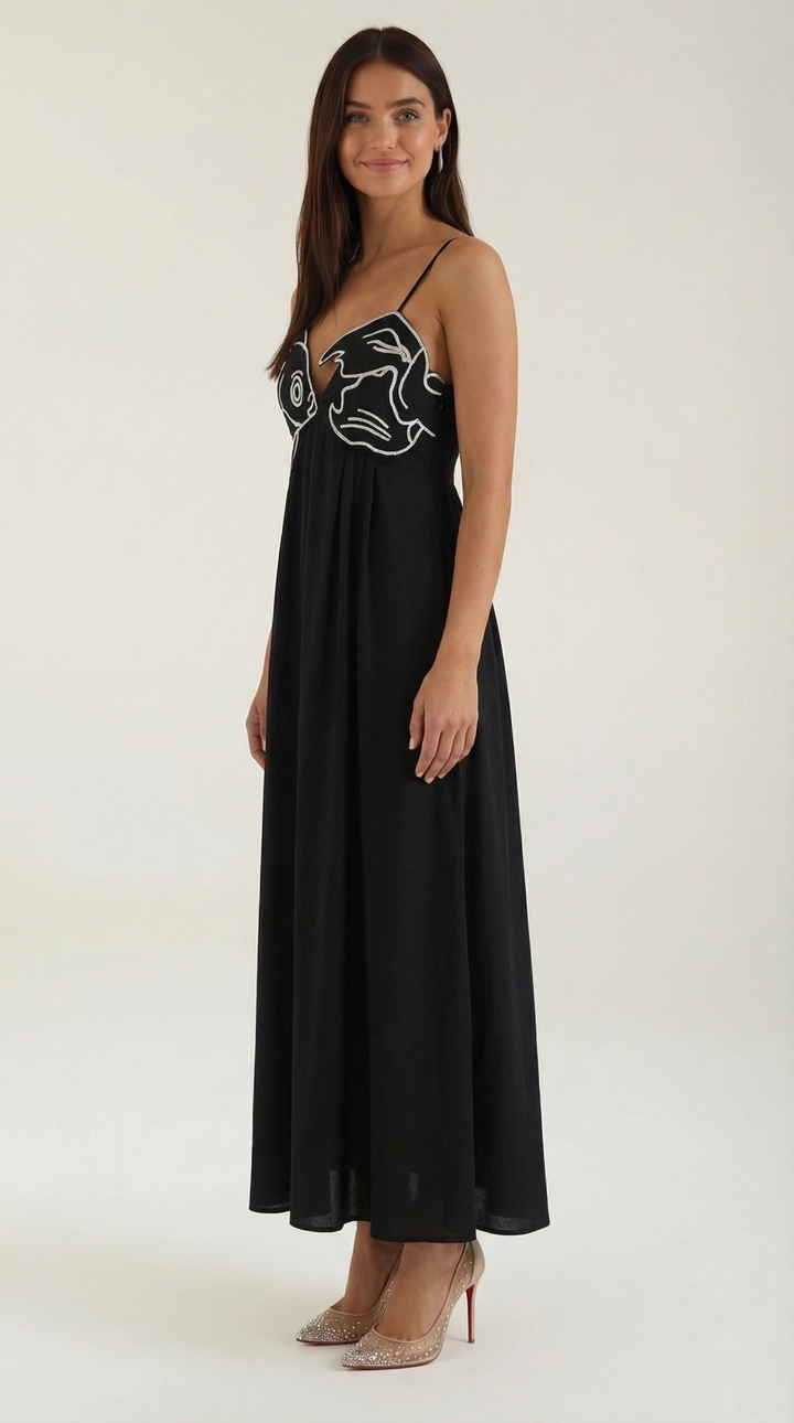 Deborah Embroidered Maxi Dress