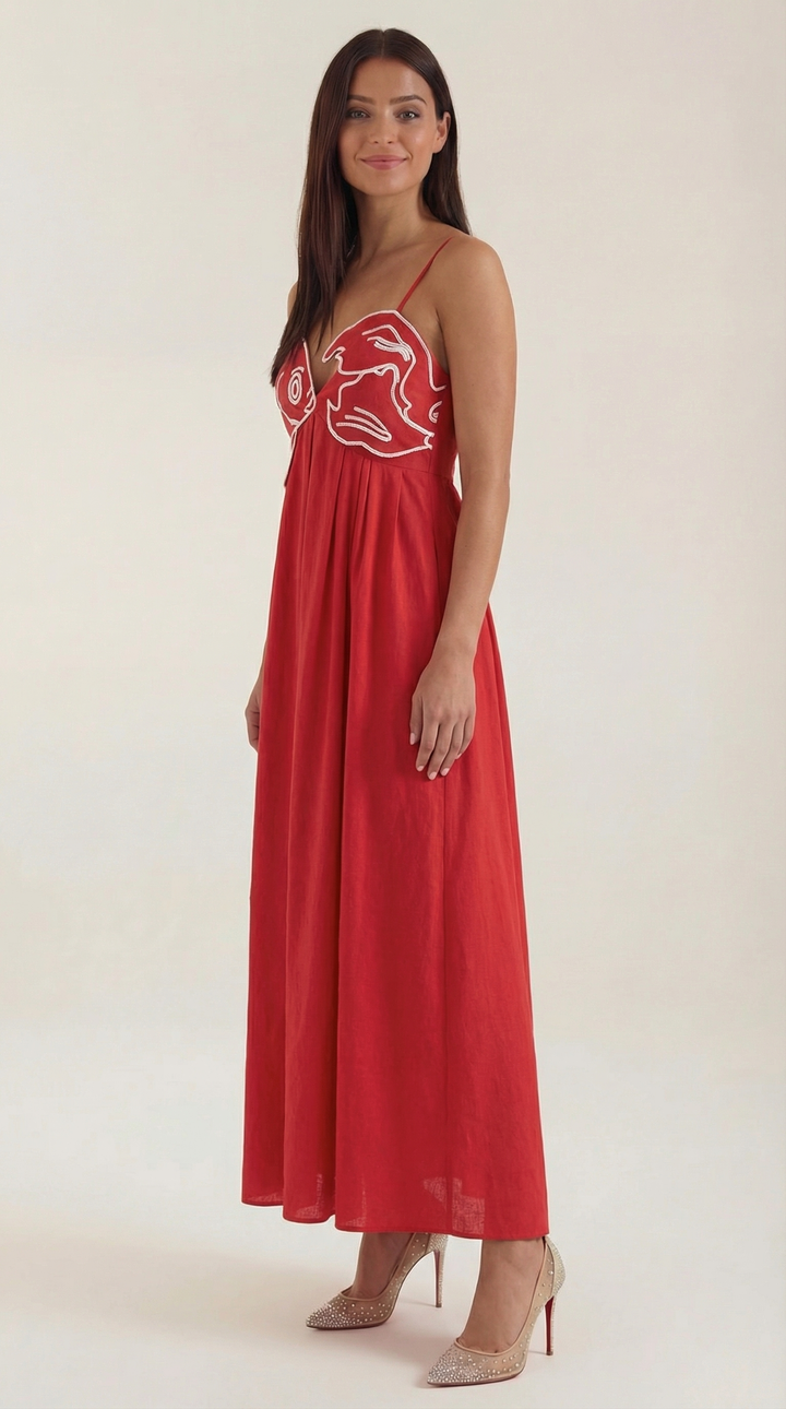 Deborah Embroidered Maxi Dress