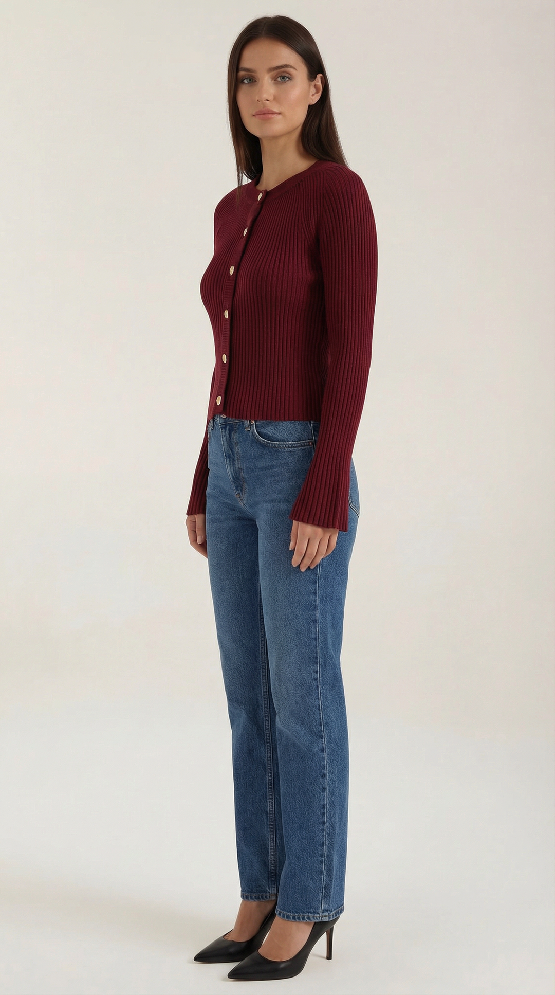 Betty Button-Up Knit Top