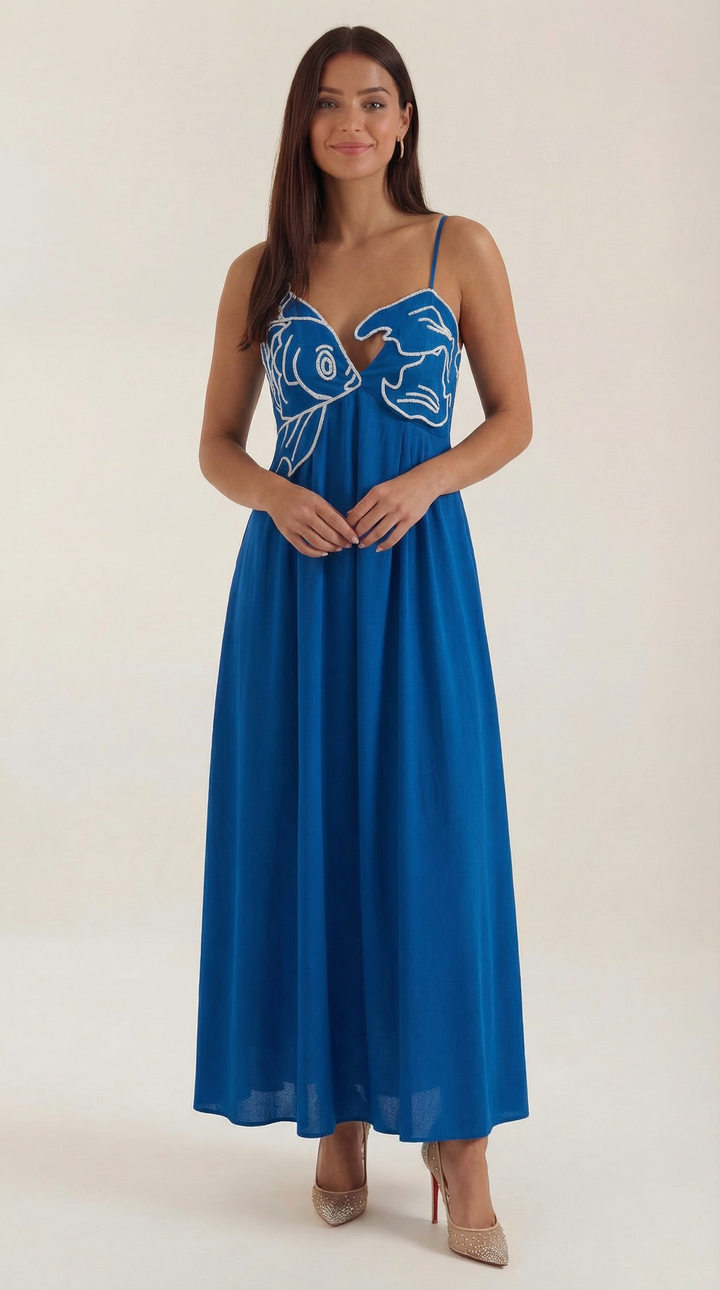 Deborah Embroidered Maxi Dress