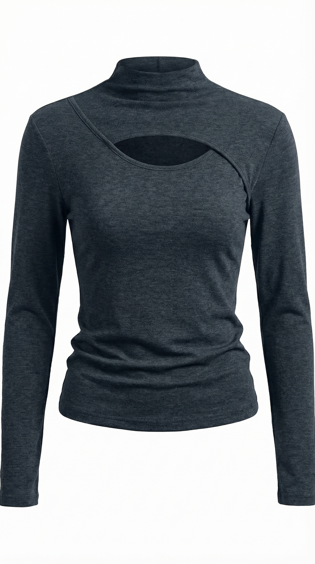 Barbara Chic Cutout Long-Sleeve Knit Top