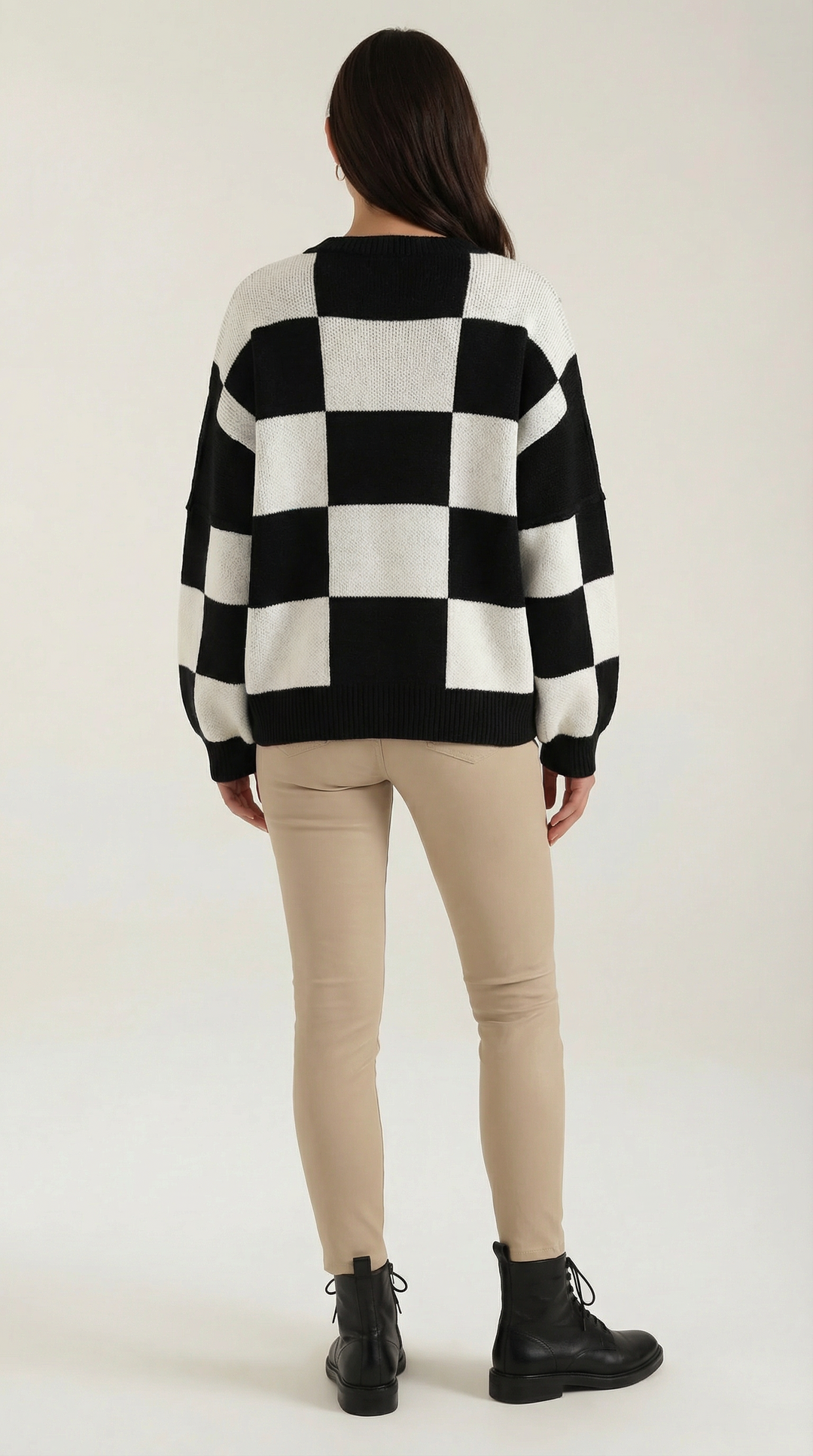 Emma Checkered Knit Sweater