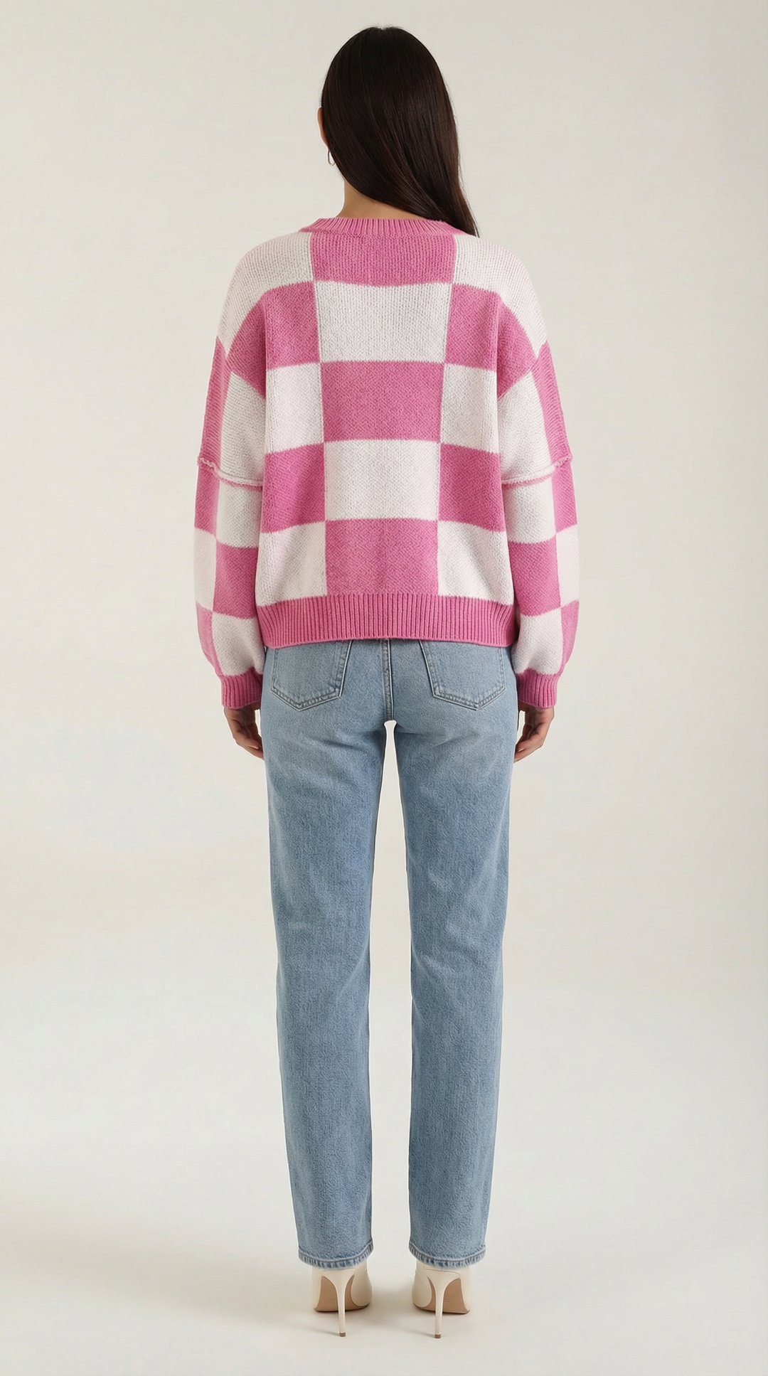 Emma Checkered Knit Sweater