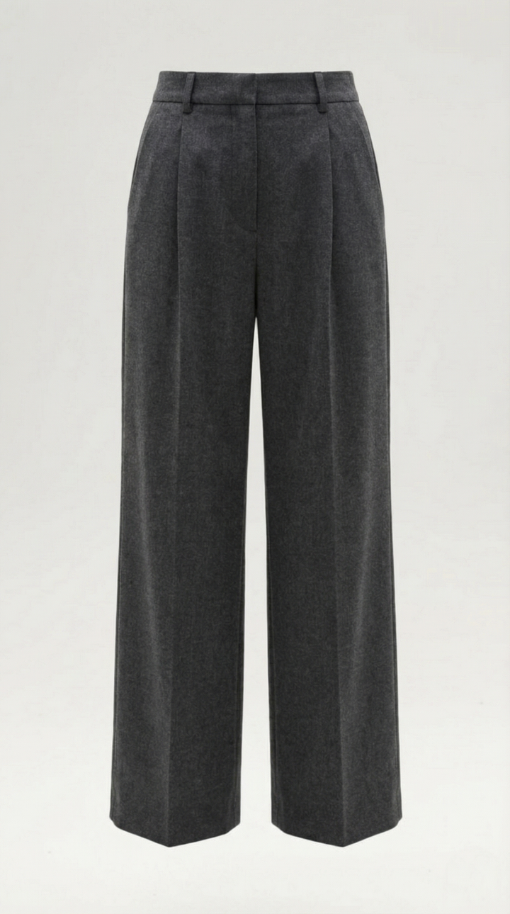 Dorothy Pleated Straight-Cut Trousers