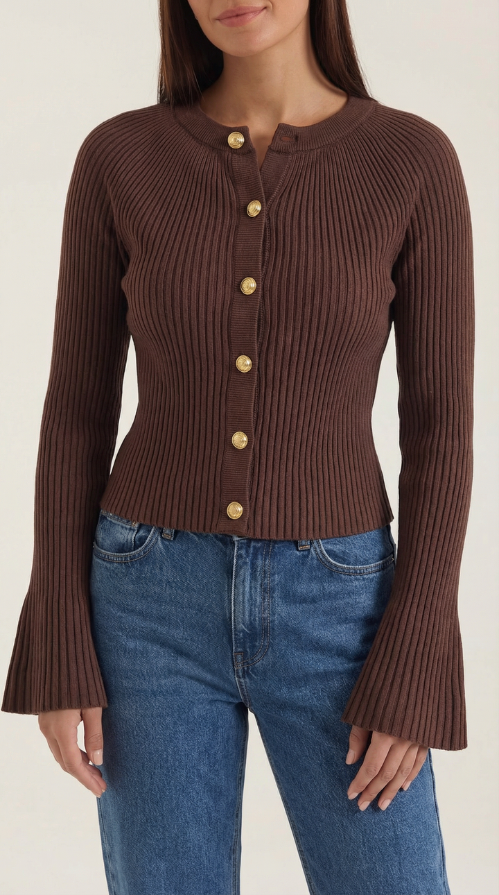 Betty Button-Up Knit Top