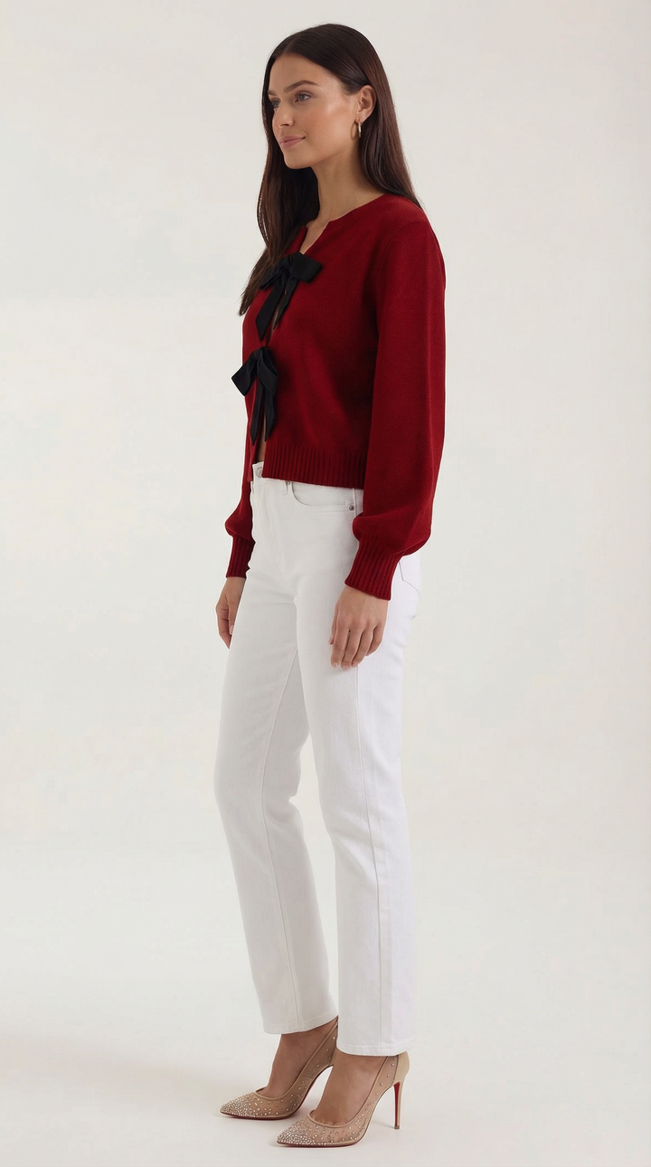 Cynthia Bow-Tie Knit Top