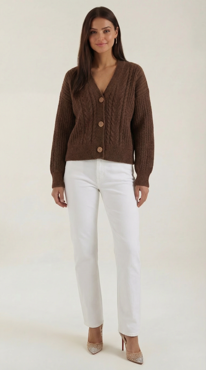 Janet Oversized Cable Knit Sweater