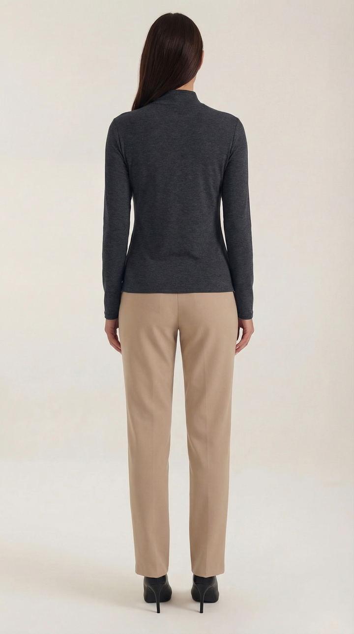 Barbara Chic Cutout Long-Sleeve Knit Top