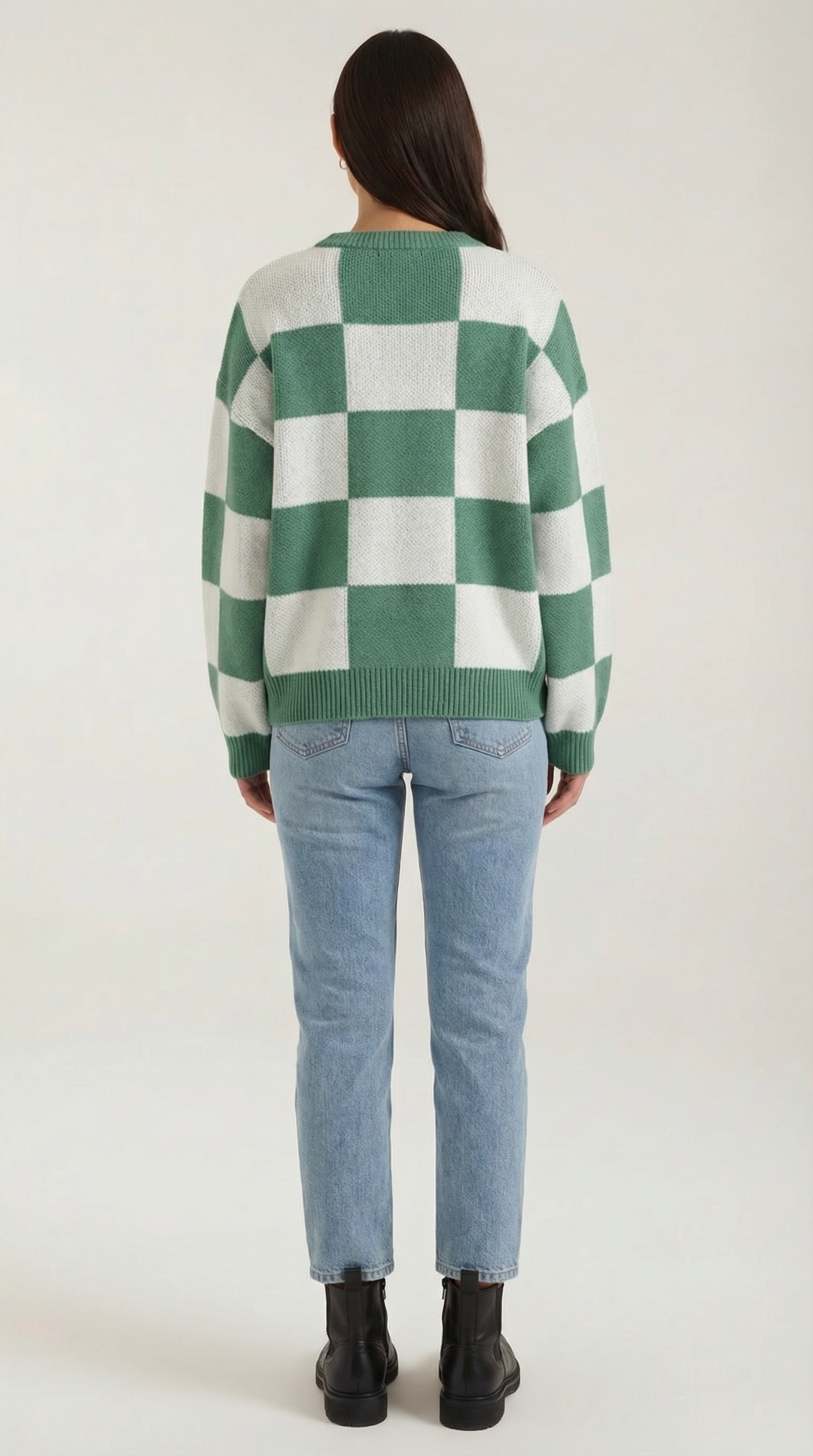 Emma Checkered Knit Sweater