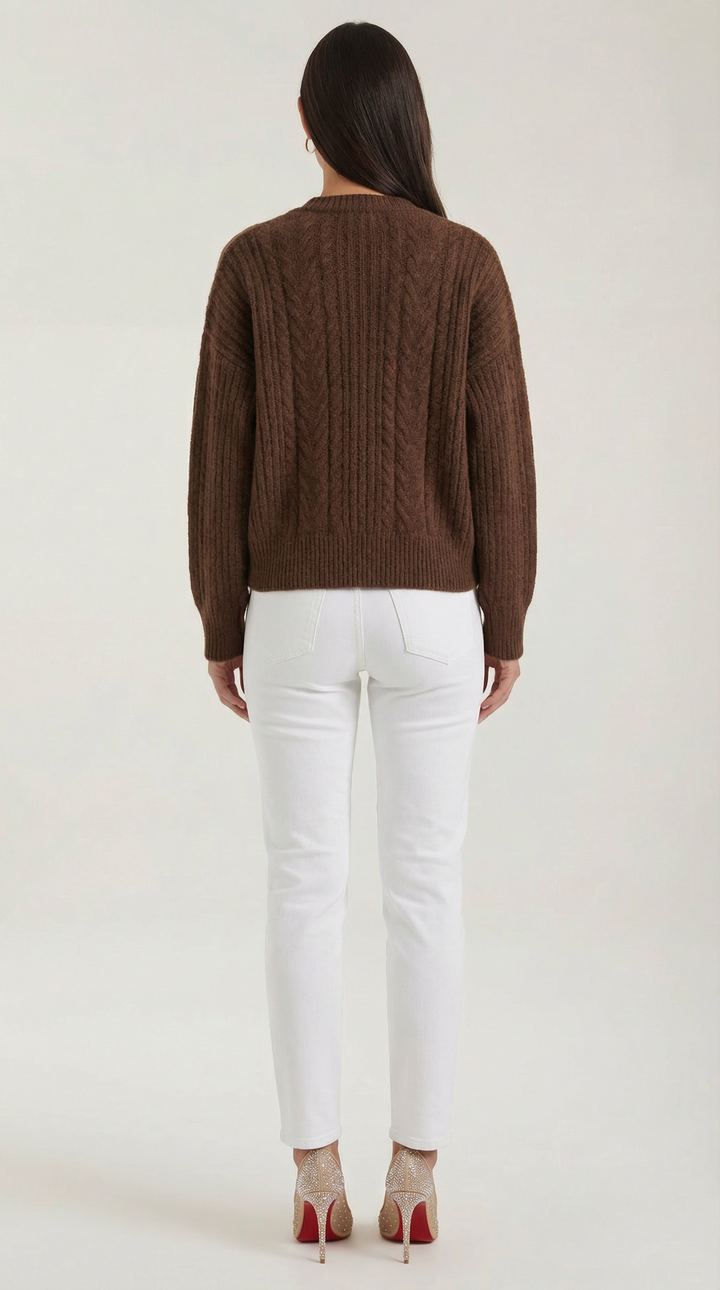 Janet Oversized Cable Knit Sweater