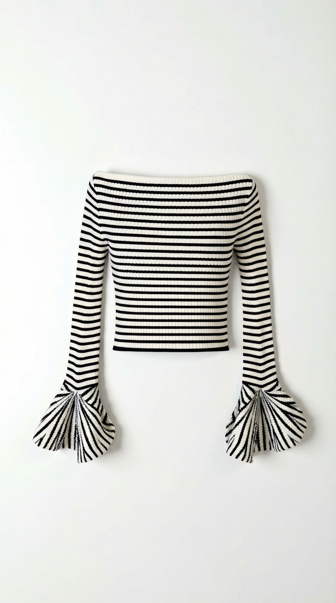 Anna Striped Ruffle Sleeve Top