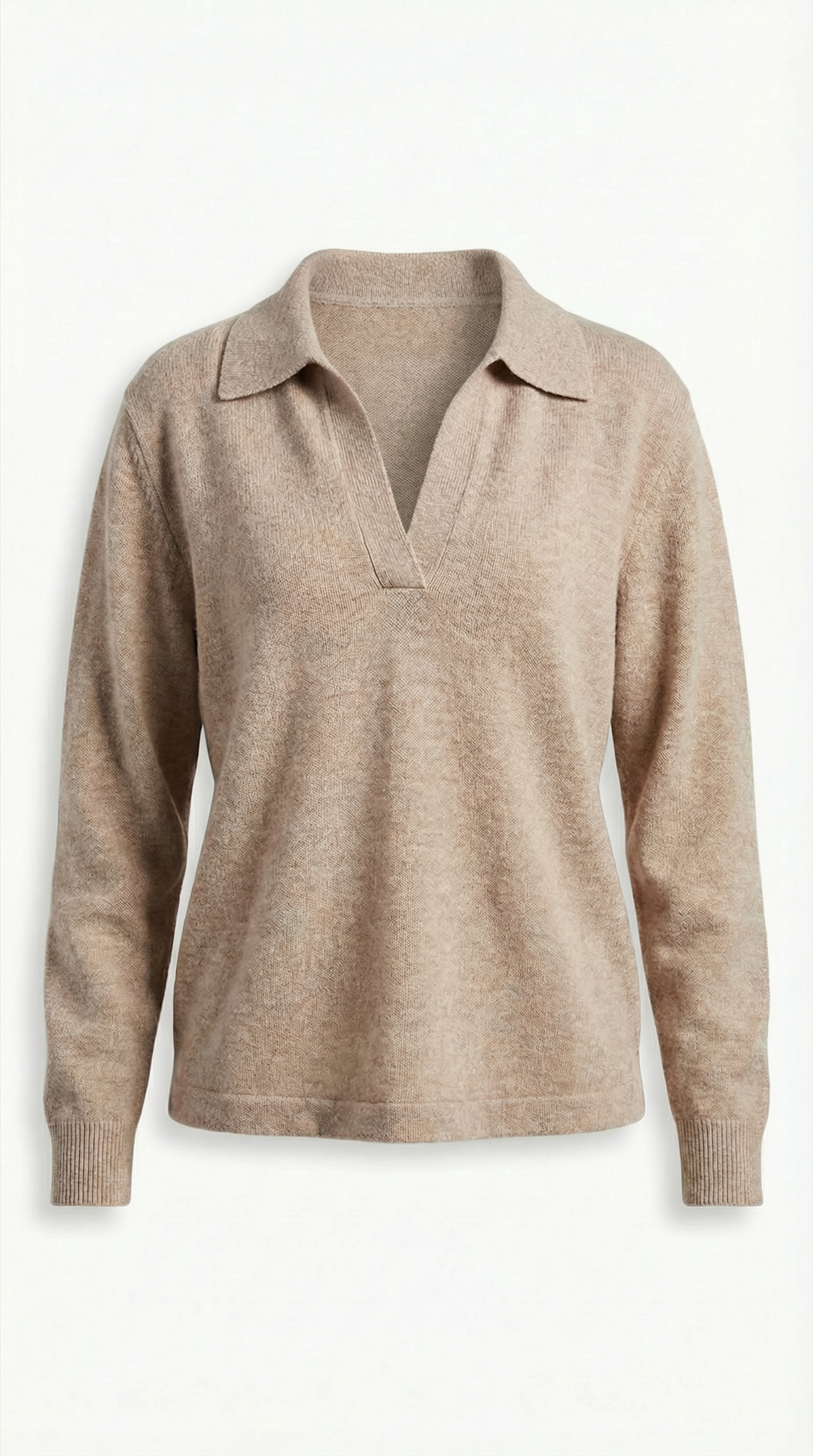 Margaret Casual V-Neck Polo Sweater