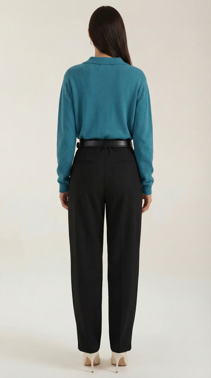 Margaret Casual V-Neck Polo Sweater