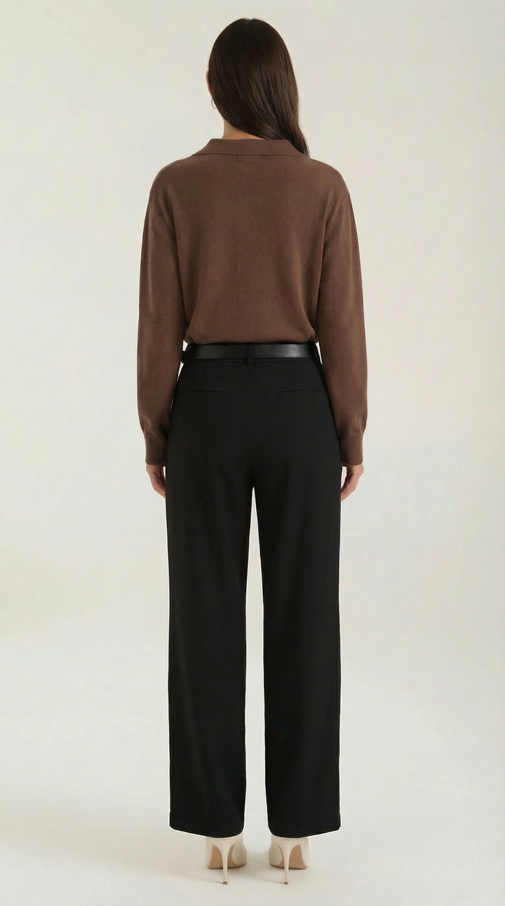 Margaret Casual V-Neck Polo Sweater