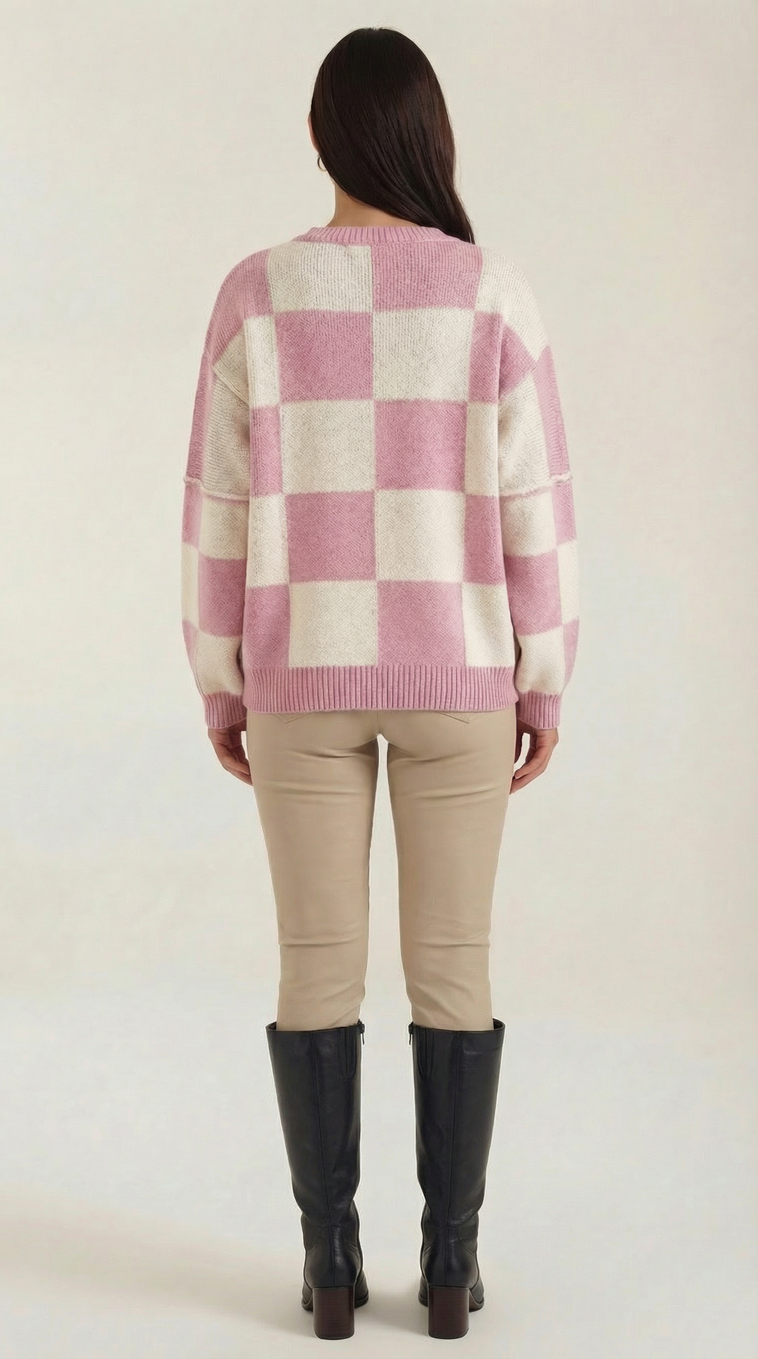 Emma Checkered Knit Sweater
