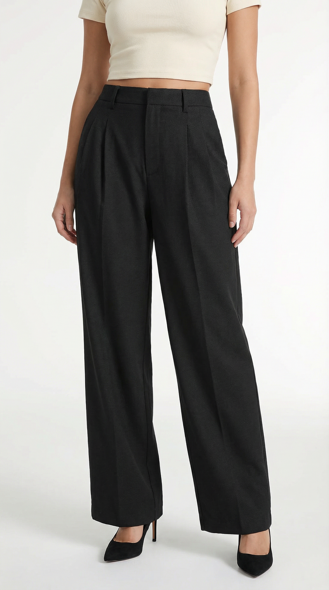 Dorothy Pleated Straight-Cut Trousers
