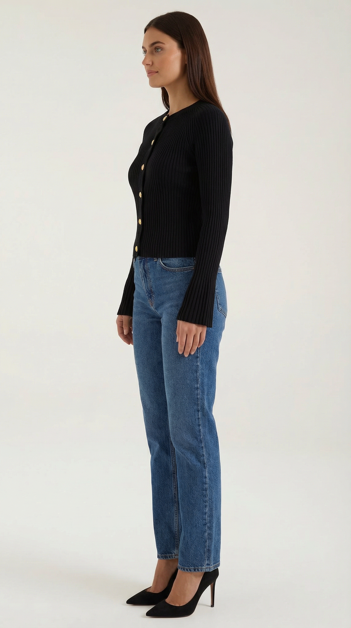 Betty Button-Up Knit Top