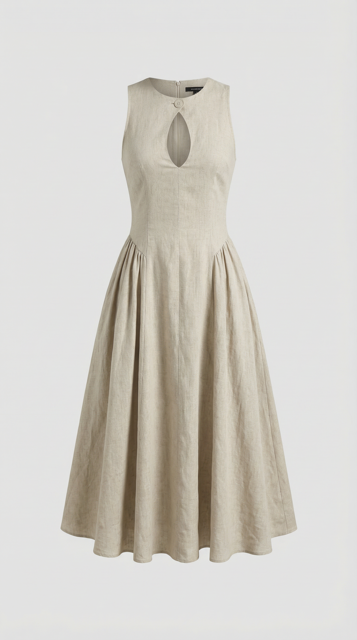 Nancy Linen Cutout Dress