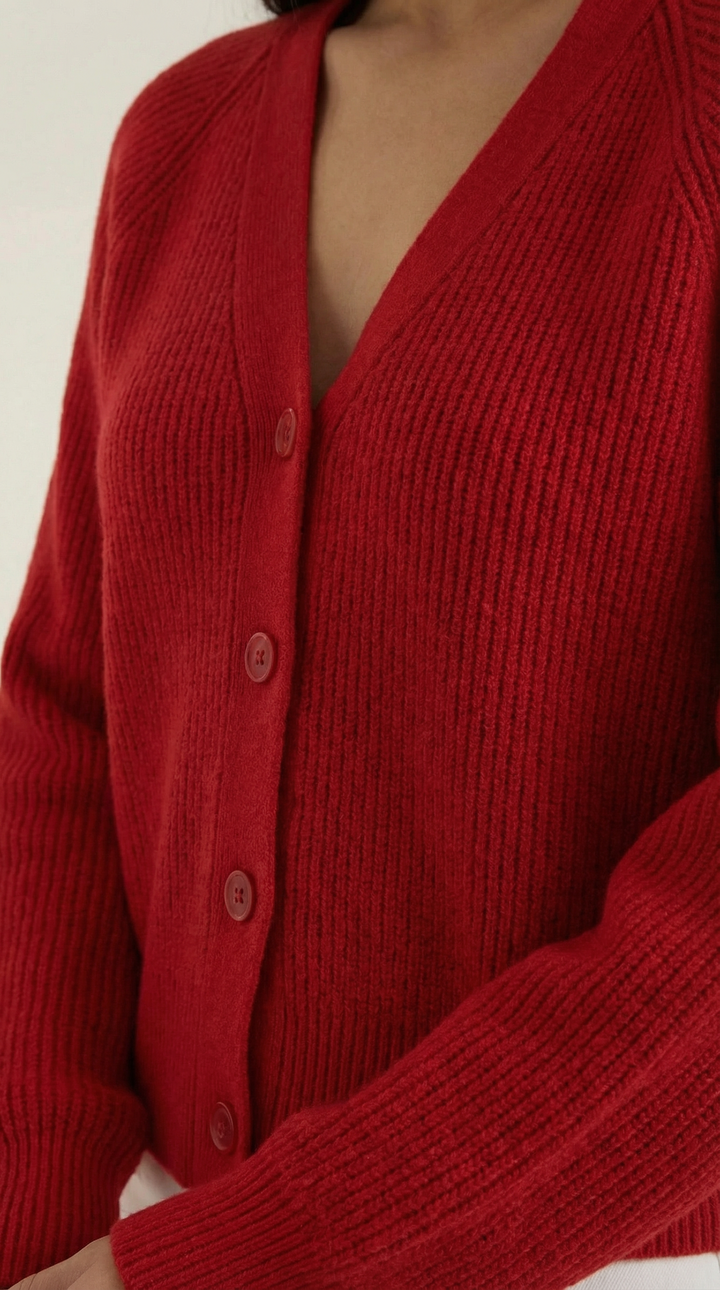 Jessica V-Neck Buttoned Cardigan