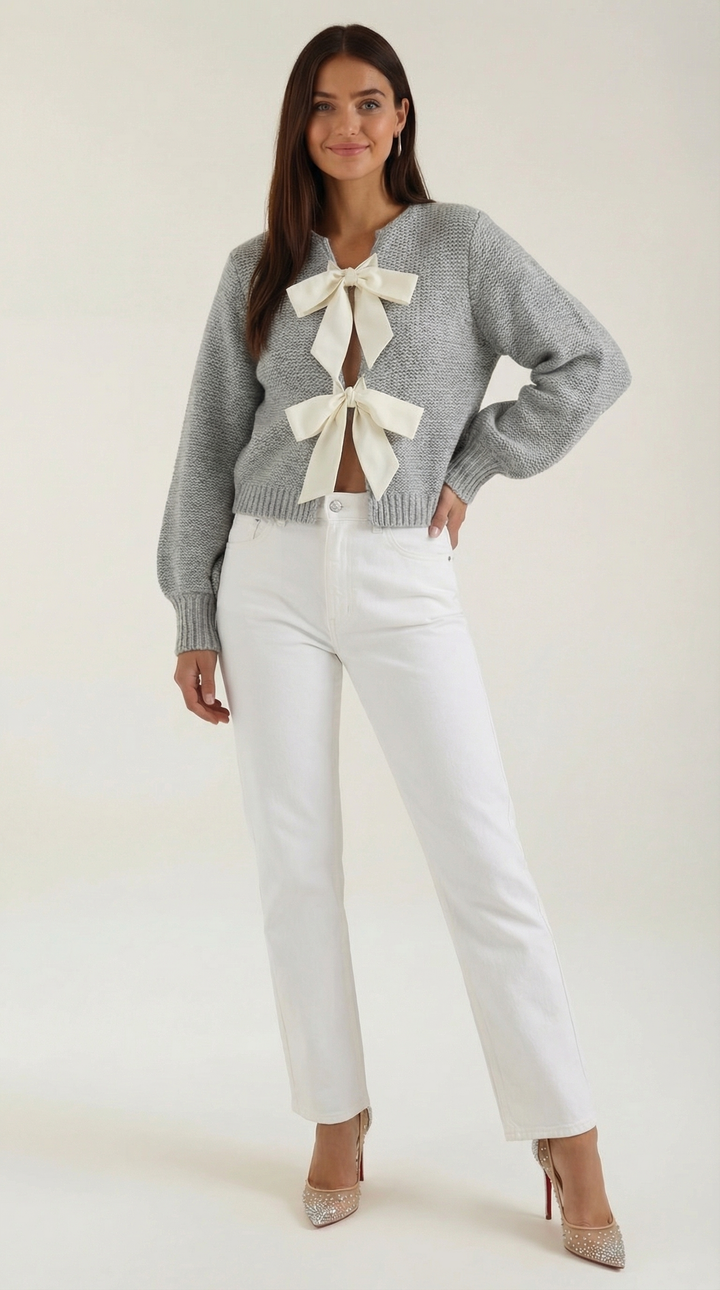 Cynthia Bow-Tie Knit Top