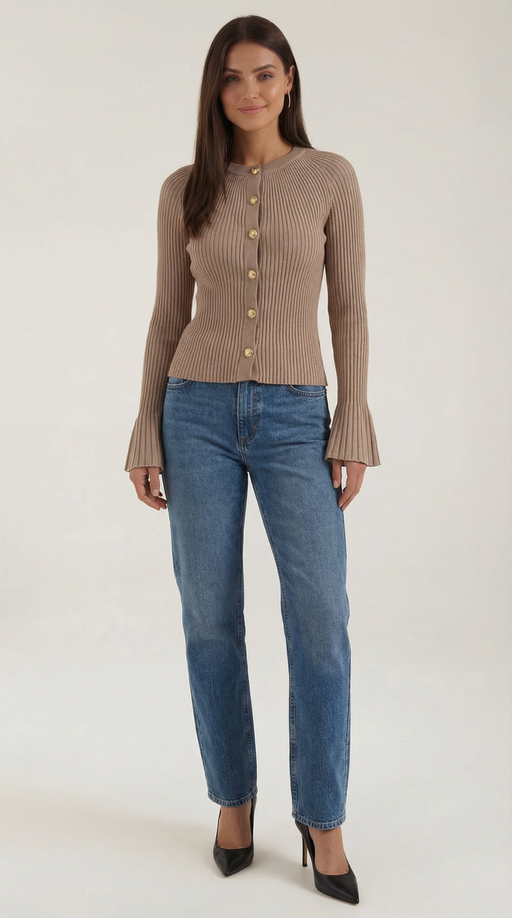 Betty Button-Up Knit Top