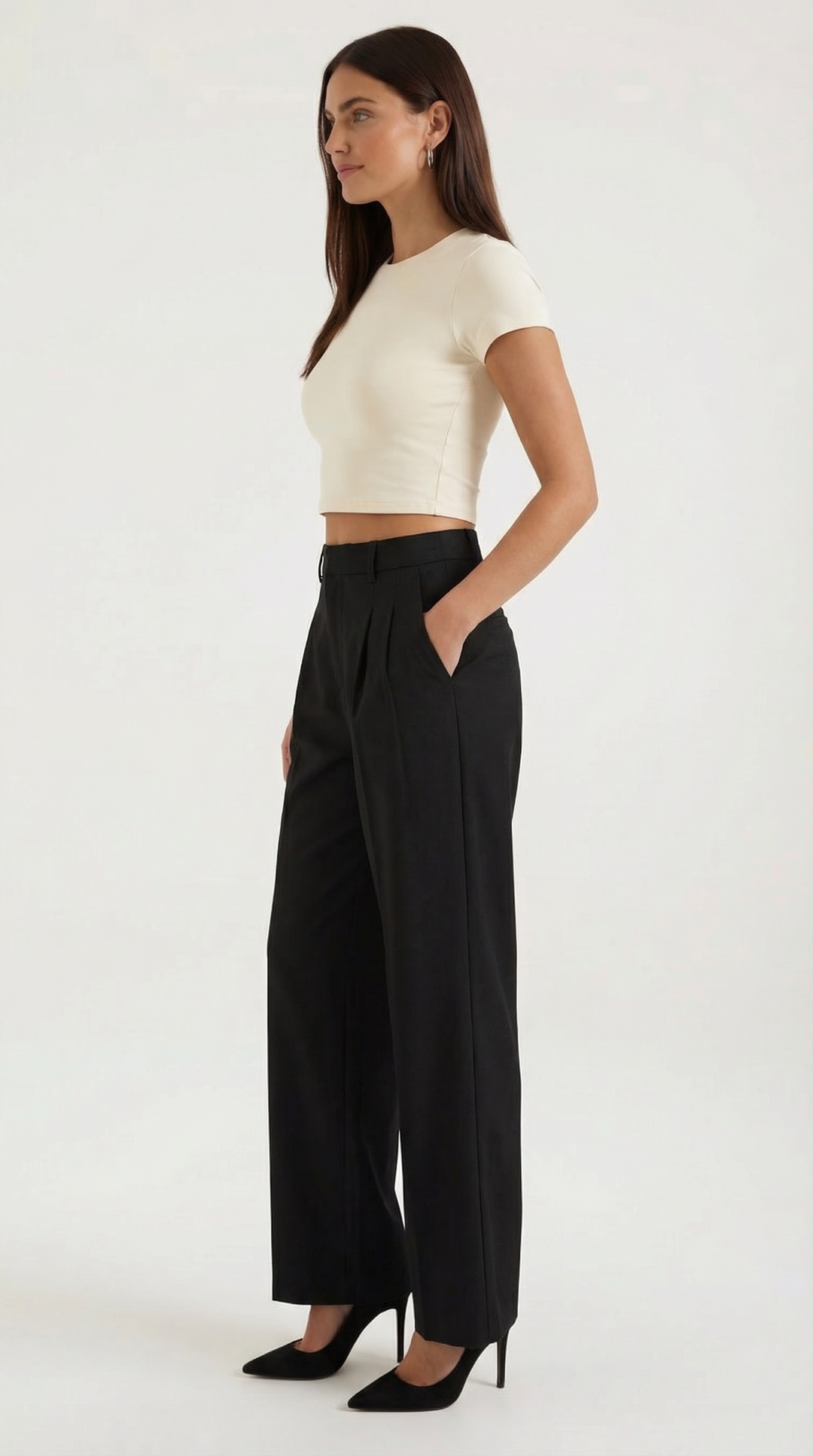 Dorothy Pleated Straight-Cut Trousers