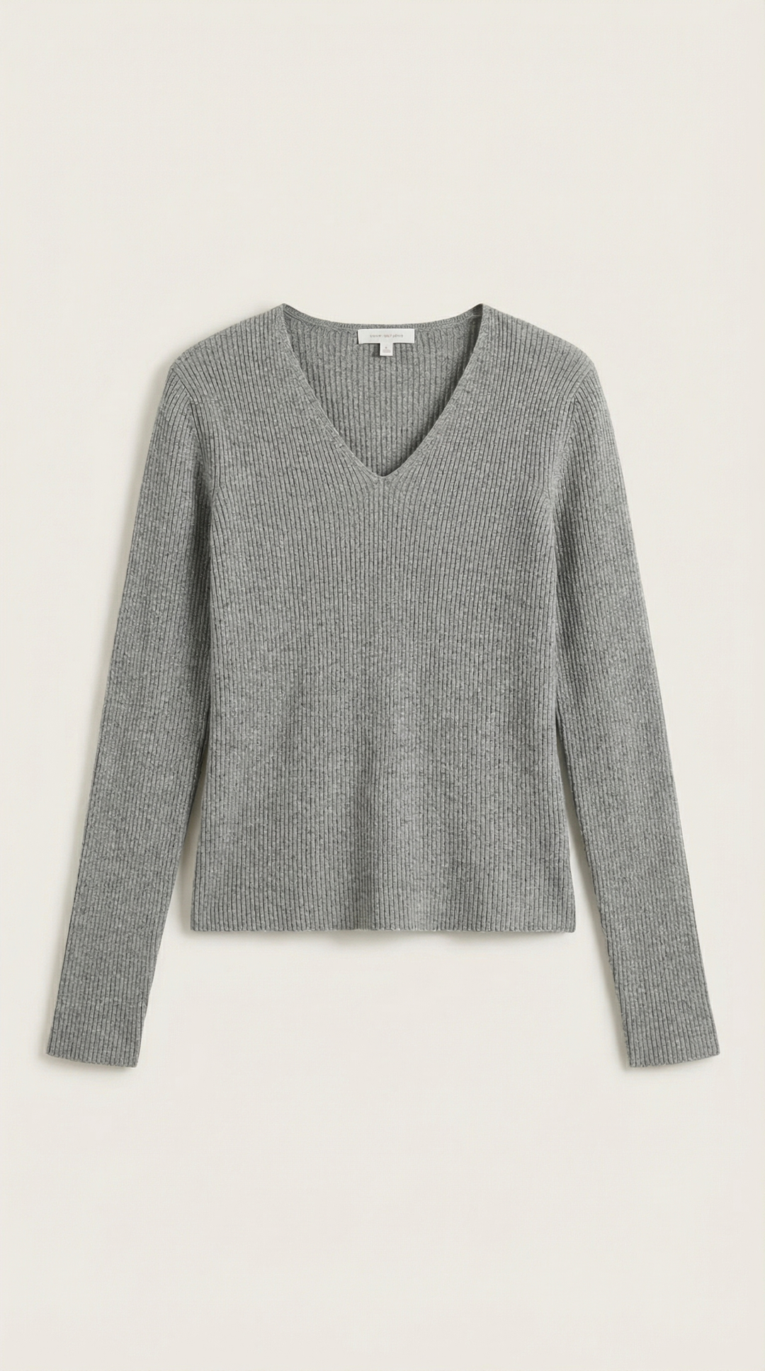 Michelle Ribbed V-Neck Sweater