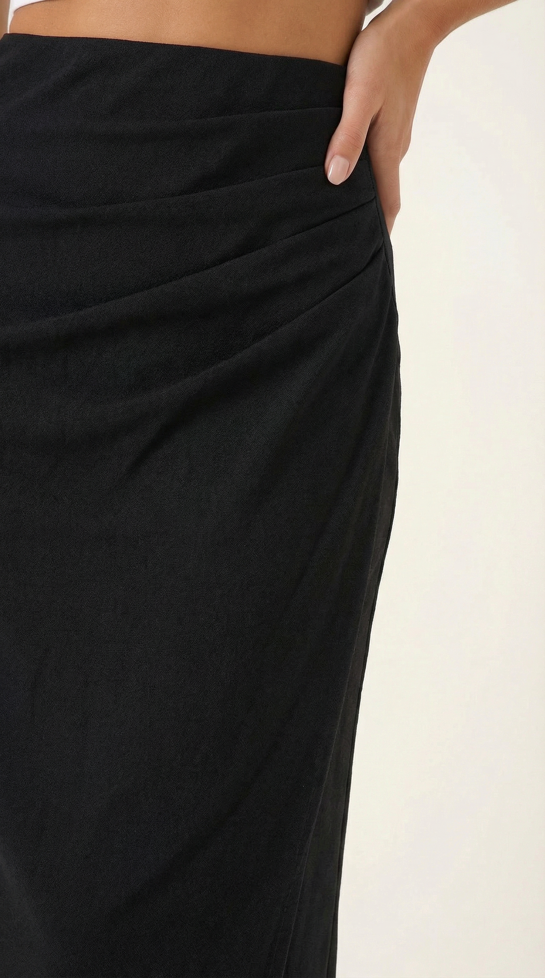 Elsie Ruched Midi Skirt