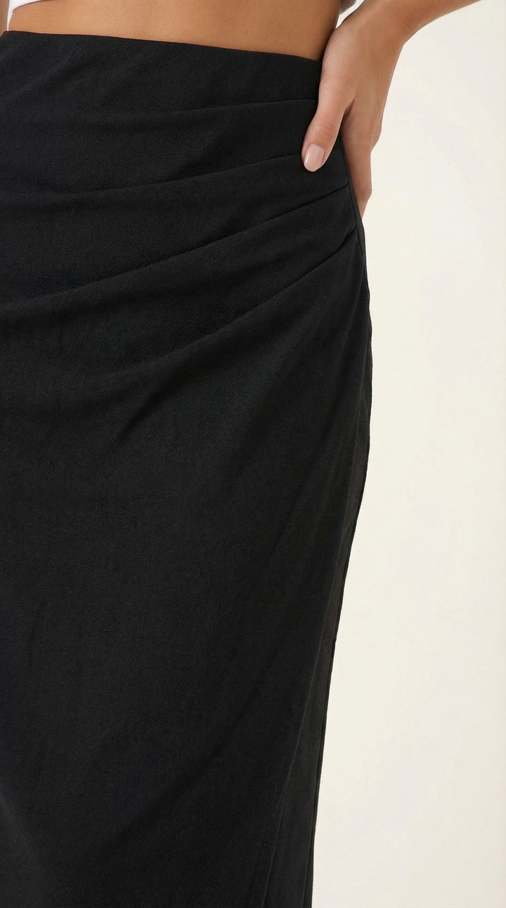 Elsie Ruched Midi Skirt