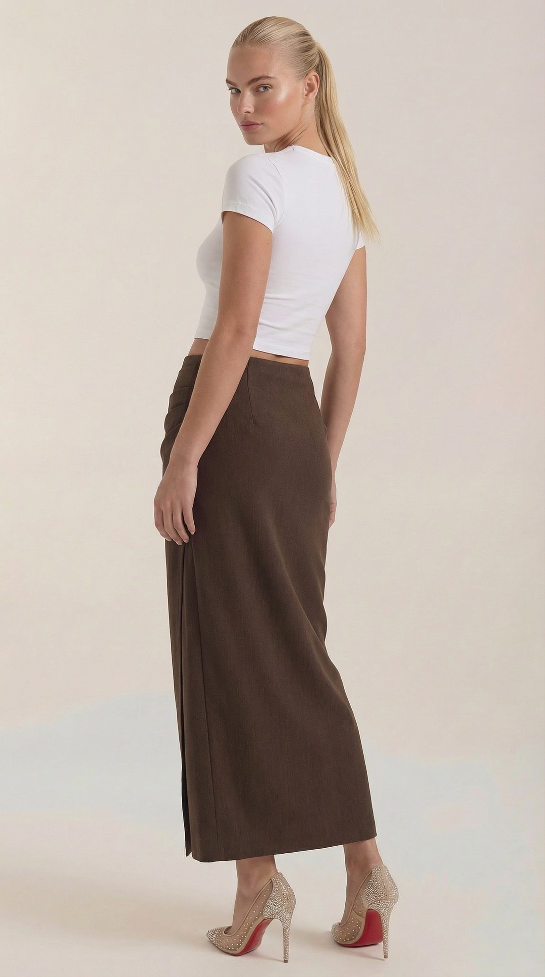 Elsie Ruched Midi Skirt