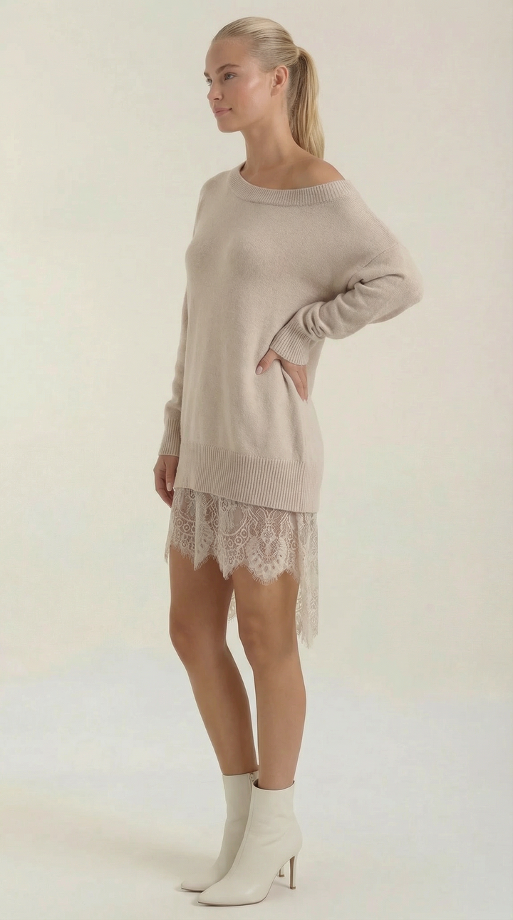 Rosemary Lace Hem Dress