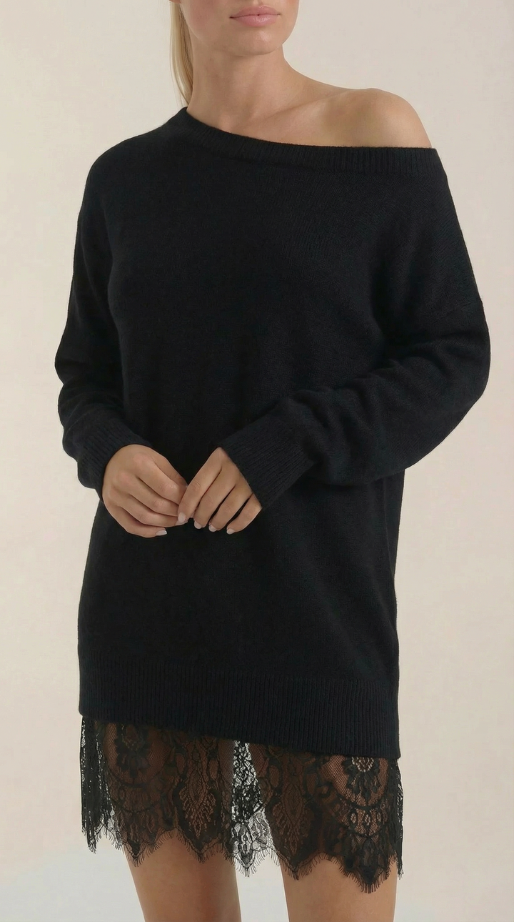 Rosemary Lace Hem Dress