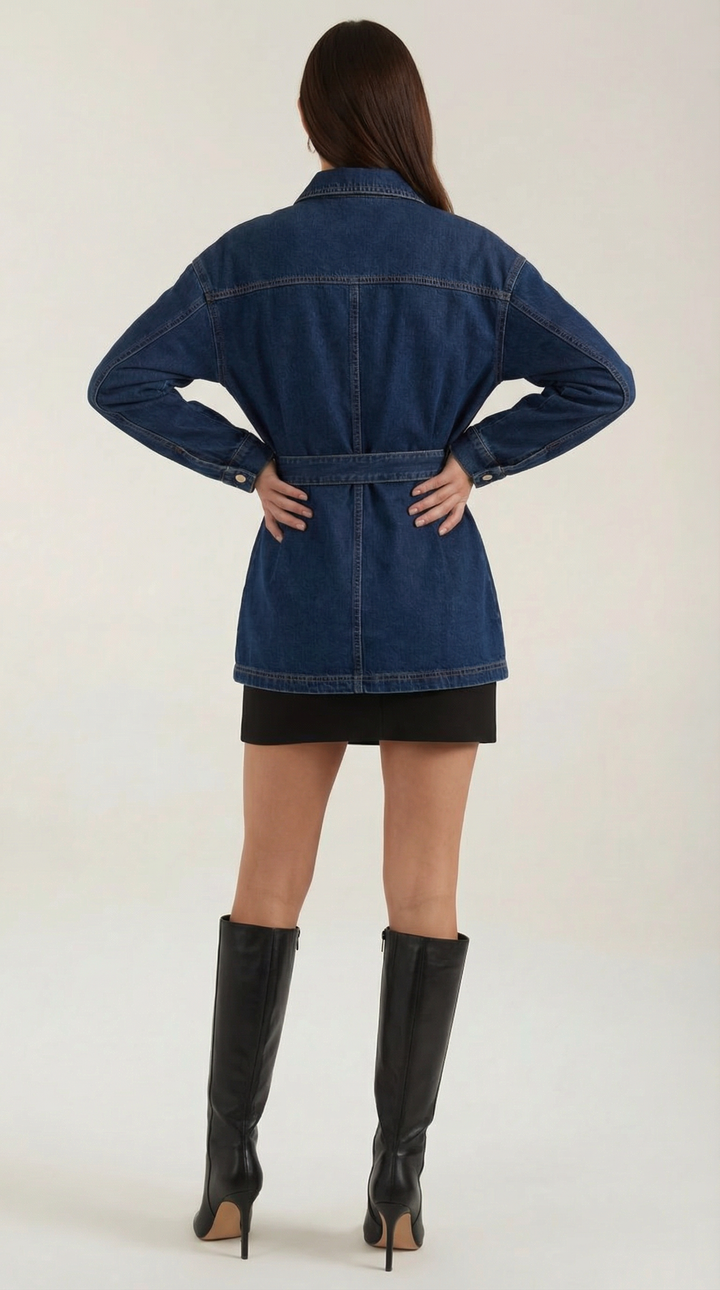 Alice Belted Denim Jacket