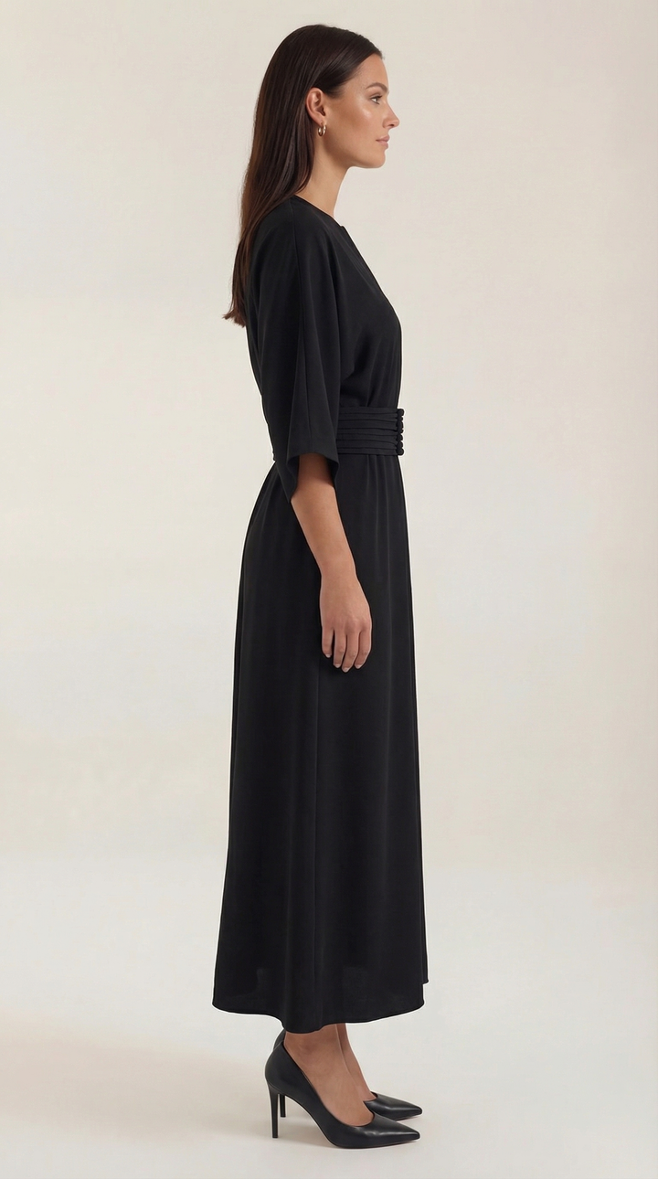 Ana Belted Waist Maxi Dress