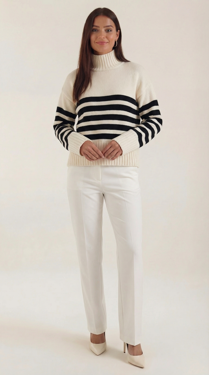 Angela Oversized Striped Sweater