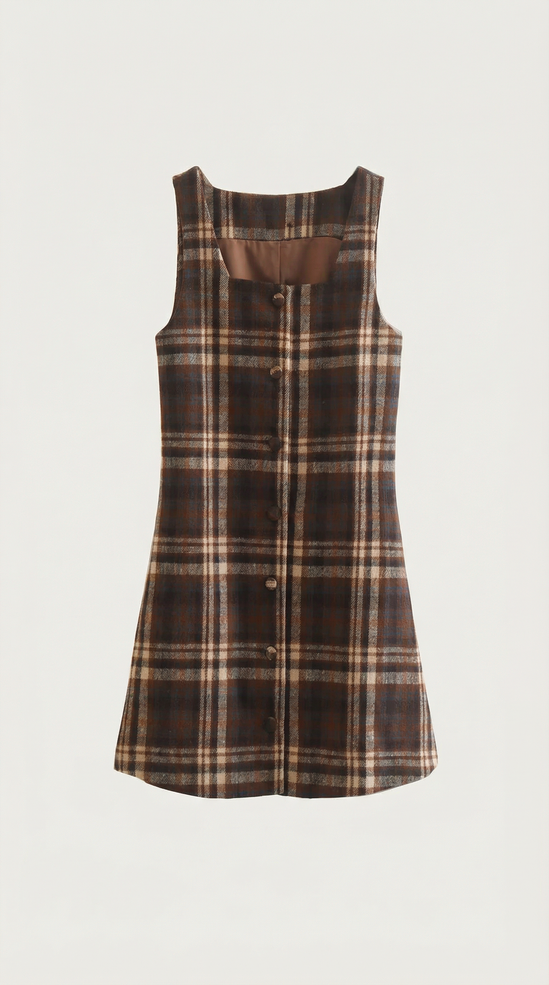 Annette Plaid A-Line Mini Dress