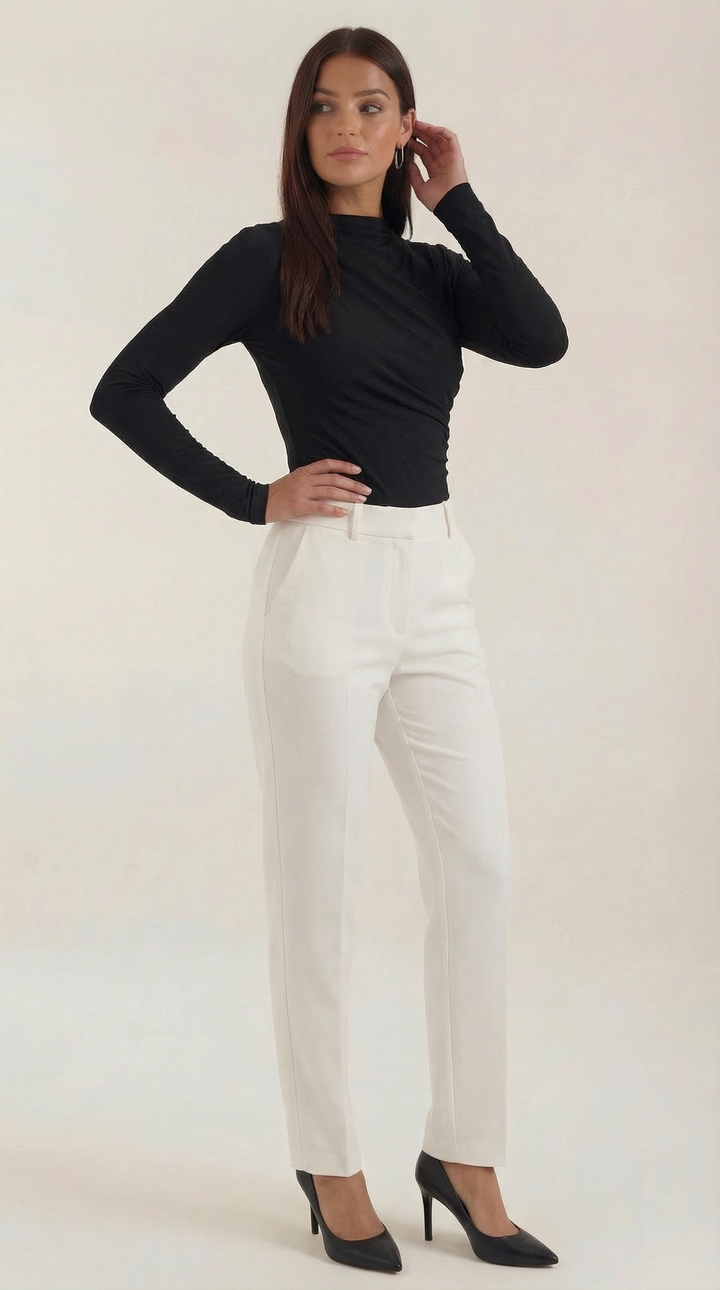 Audrey Ruched Long-Sleeve Bodysuit