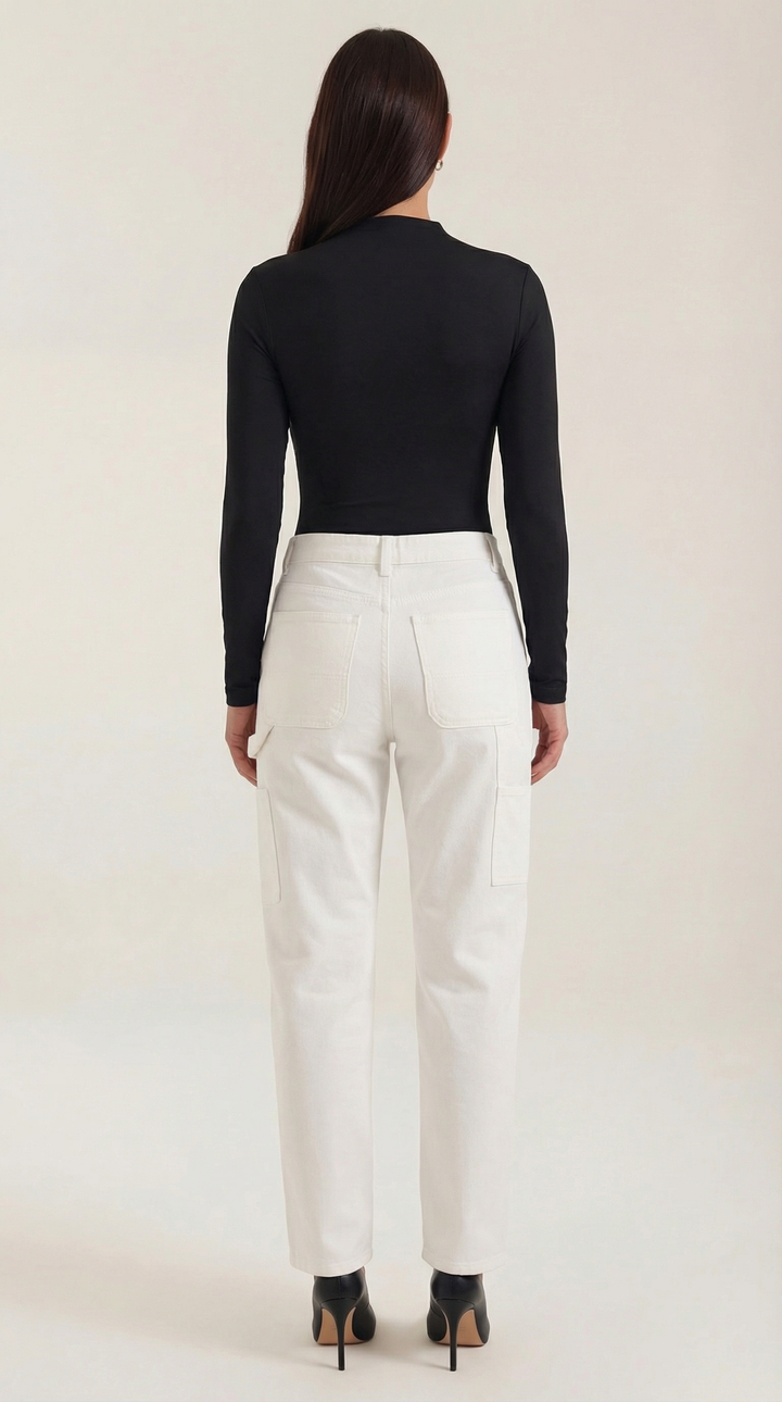 Audrey Ruched Long-Sleeve Bodysuit