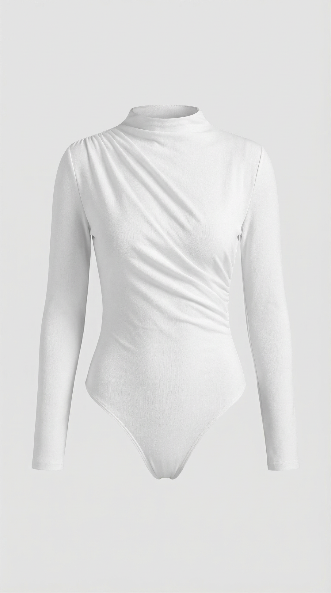 Audrey Ruched Long-Sleeve Bodysuit