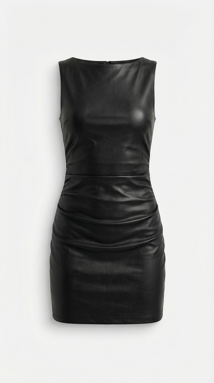 Bernice Faux Leather Mini Dress