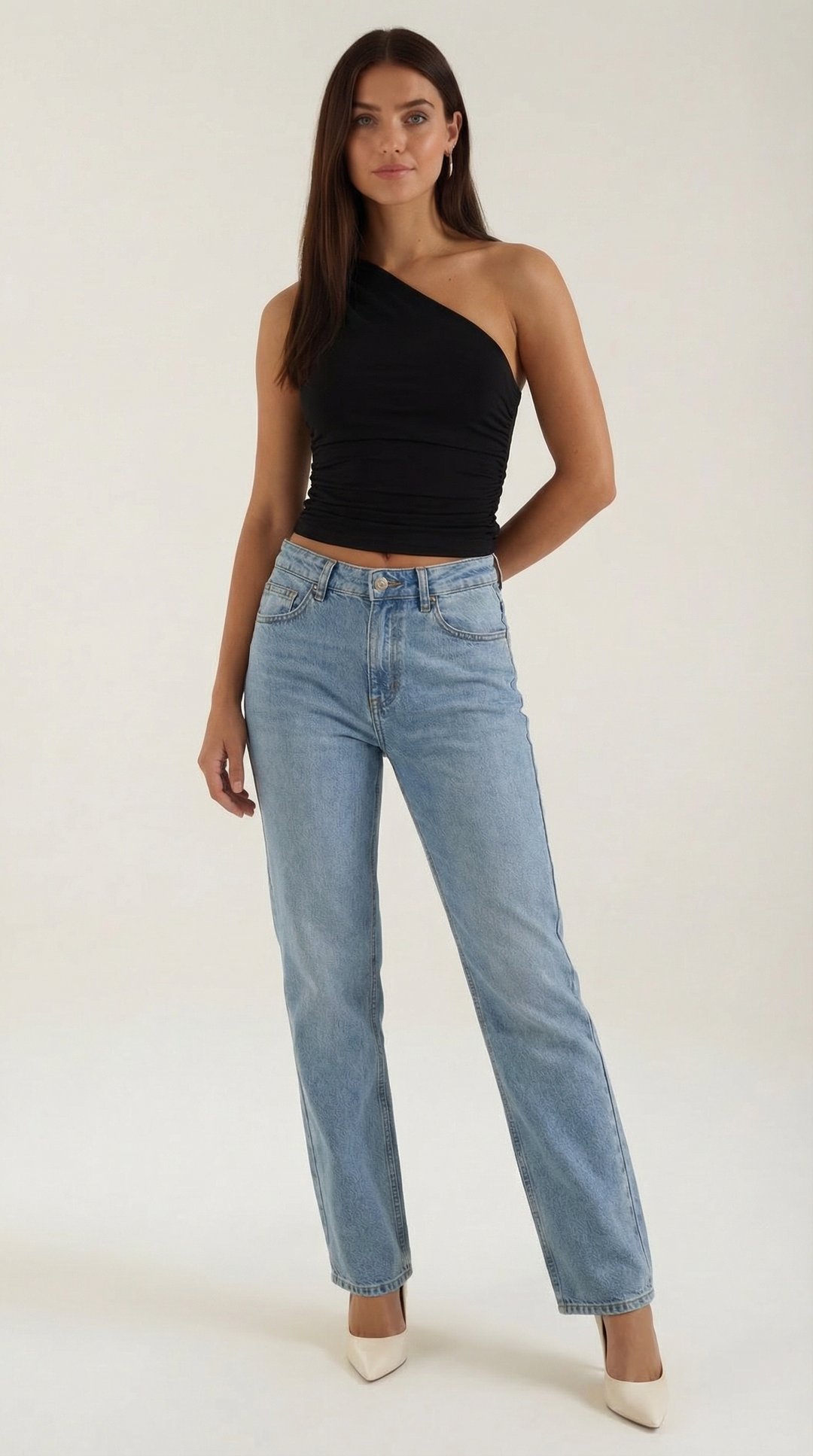 Briony Sleeveless One Shoulder Top