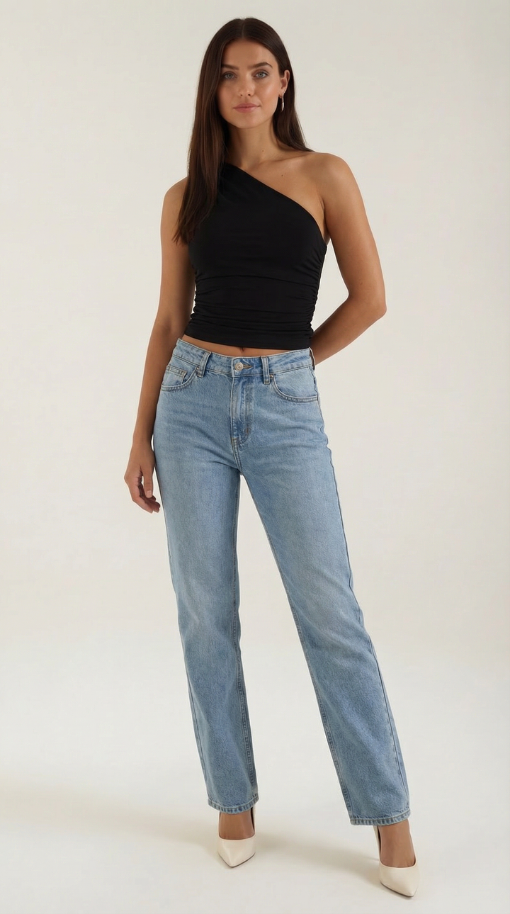 Briony Sleeveless One Shoulder Top